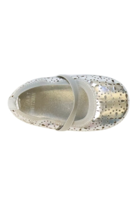 A Silver Flats from Stuart Weitzman in size 12-18M for girl. (Front View)