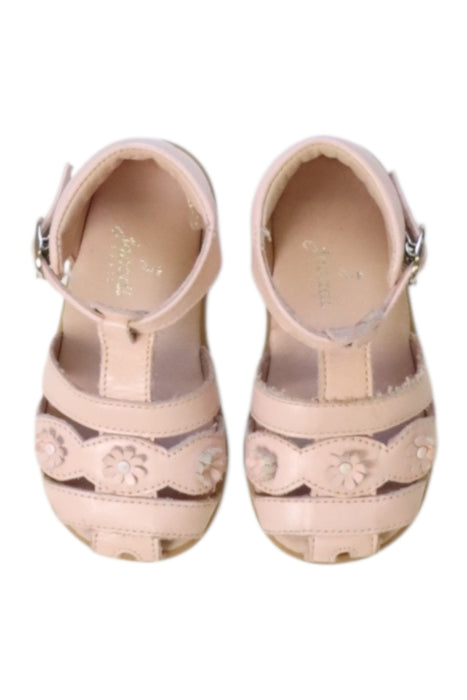 A Pink Sandals from Jacadi in size 12-18M for girl. (Back View)