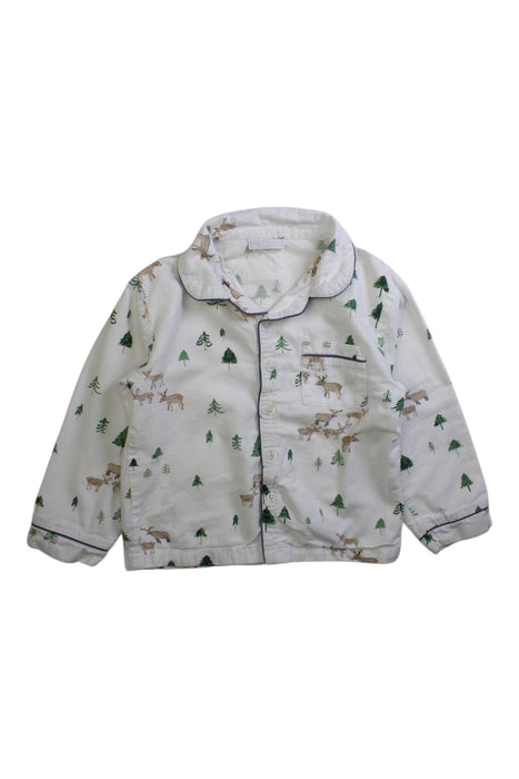 A White Pyjama Sets from The Little White Company in size 5T for neutral. (Front View)