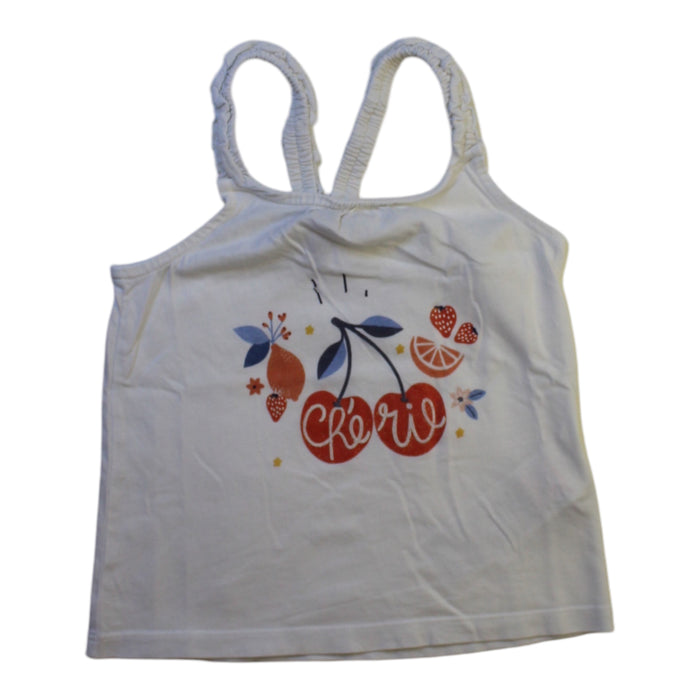 A White Sleeveless Tops from Sergent Major in size 4T for girl. (Front View)