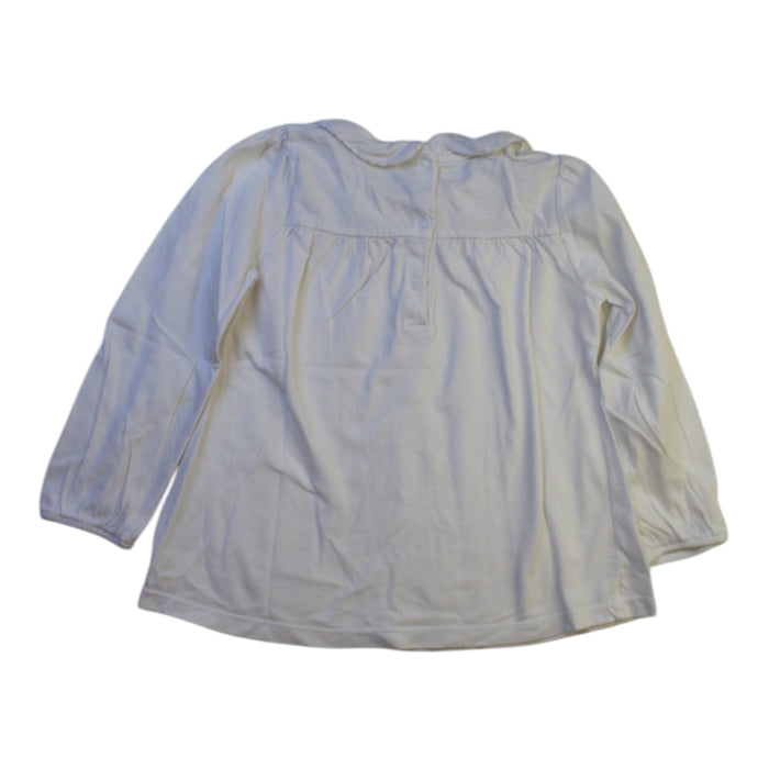 A White Long Sleeve Tops from Bout'Chou in size 3T for girl. (Back View)