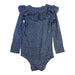 A Blue Long Sleeve Bodysuits from MarMar in size 2T for girl. (Back View)