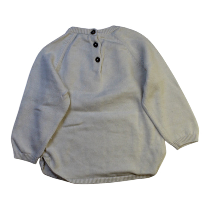 A Grey Knit Sweaters from Bout'Chou in size 12-18M for girl. (Back View)