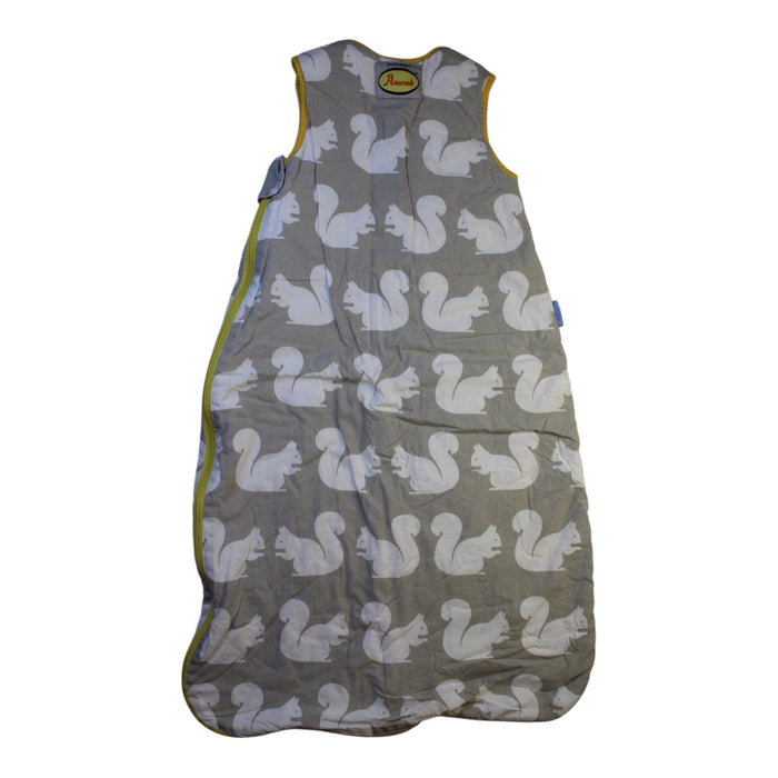 A Grey Sleepsacs from Grobag in size 3T for neutral. (Back View)