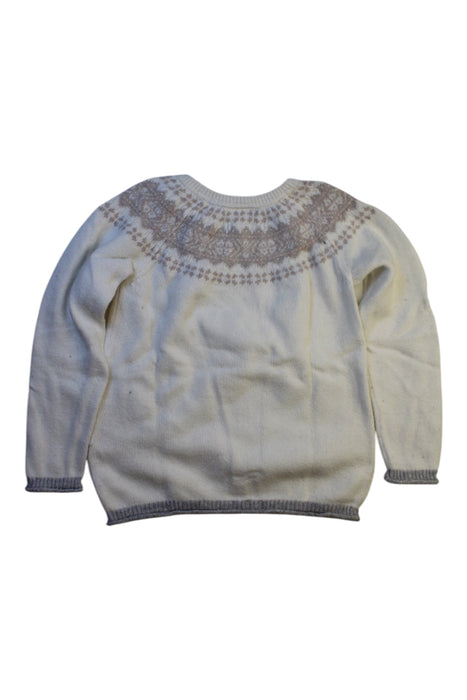A White Knit Sweaters from The Little White Company in size 6T for girl. (Back View)