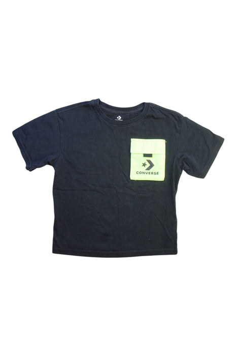 A Black Short Sleeve T Shirts from Converse in size 4T for boy. (Front View)