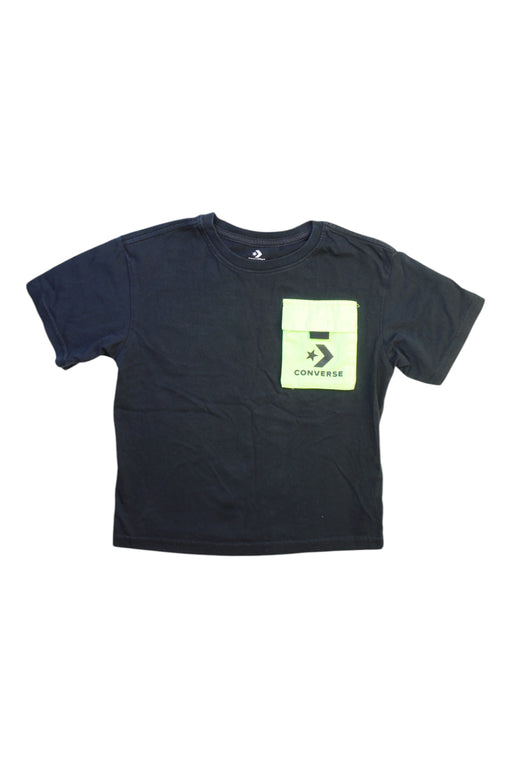 A Black Short Sleeve T Shirts from Converse in size 4T for boy. (Front View)
