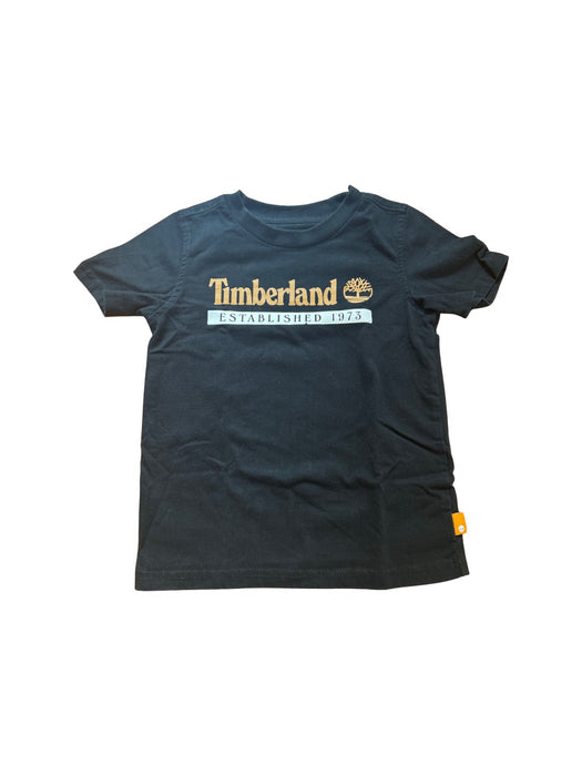 A Black Short Sleeve T Shirts from Timberland in size 3T for boy. (Front View)