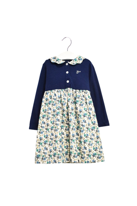 A Navy Long Sleeve Dresses from null in size 18-24M for girl. (Front View)