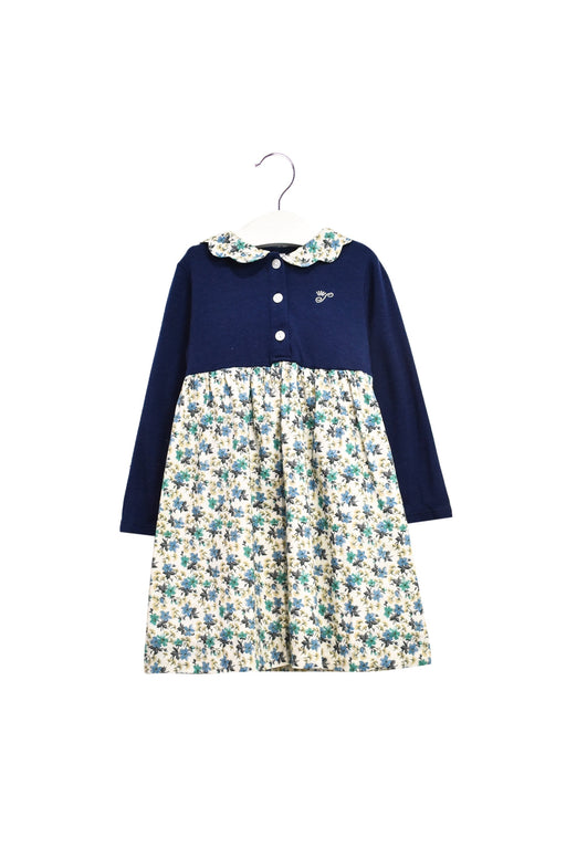 A Navy Long Sleeve Dresses from null in size 18-24M for girl. (Front View)