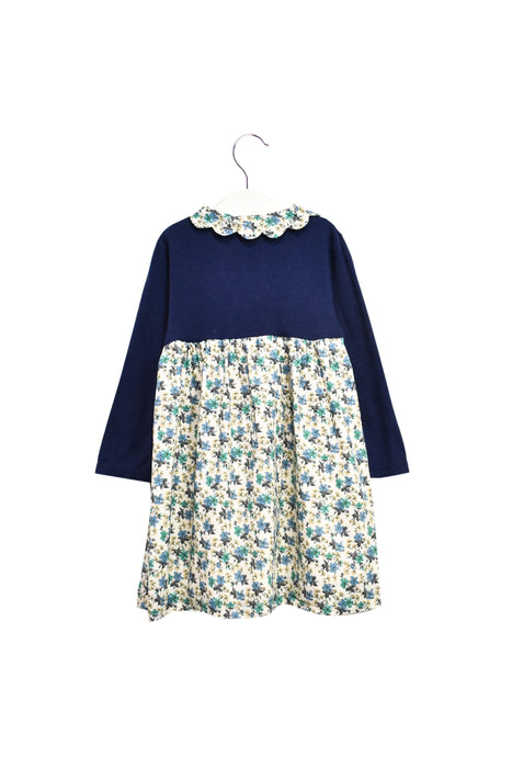 A Navy Long Sleeve Dresses from null in size 18-24M for girl. (Back View)