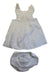 A White Dress Sets from Jacadi in size 6-12M for girl. (Front View)