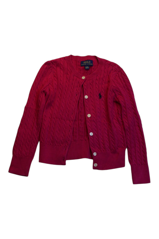 A Red Cardigans from Polo Ralph Lauren in size 3T for girl. (Front View)