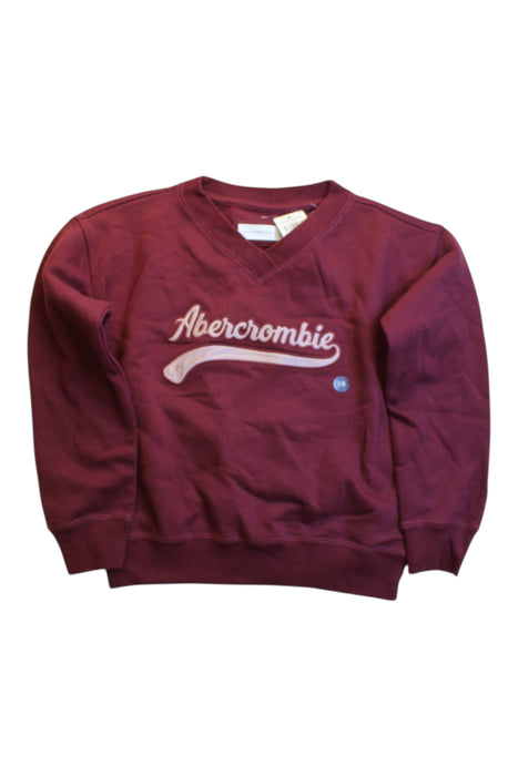 A Burgundy Crewneck Sweatshirts from Abercrombie & Fitch in size 7Y for neutral. (Front View)