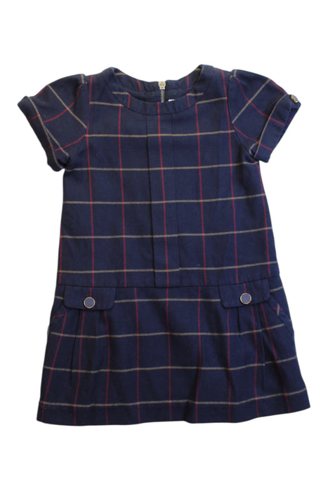 A Navy Short Sleeve Dresses from Jacadi in size 2T for girl. (Front View)