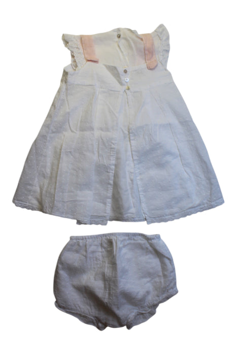 A White Dress Sets from Nanos in size 2T for girl. (Back View)