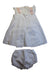 A White Dress Sets from Nanos in size 2T for girl. (Back View)