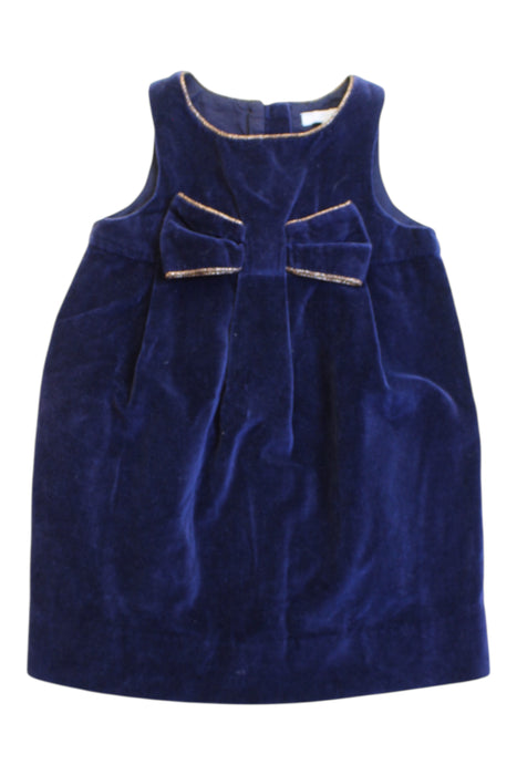 A Navy Sleeveless Dresses from Jacadi in size 2T for girl. (Front View)
