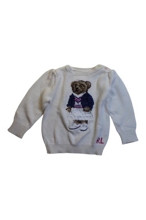 A White Long Sleeve Tops from Ralph Lauren in size 18-24M for girl. (Front View)