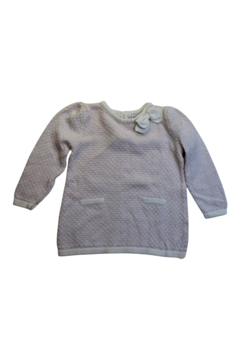 A Ivory Sweater Dresses from Janie & Jack in size 12-18M for girl. (Front View)