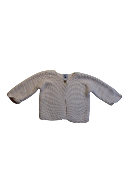 A Ivory Cardigans from Petit Bateau in size 3-6M for girl. (Front View)