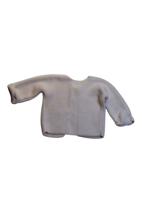 A Ivory Cardigans from Petit Bateau in size 3-6M for girl. (Back View)