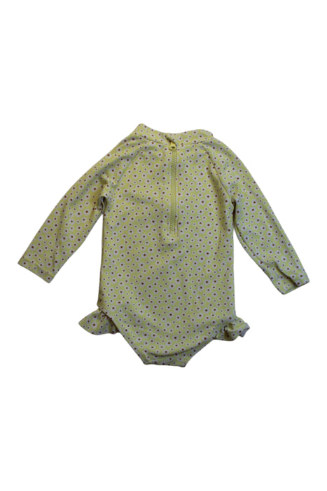 A Yellow Rash Guards from Seed in size 6-12M for girl. (Back View)