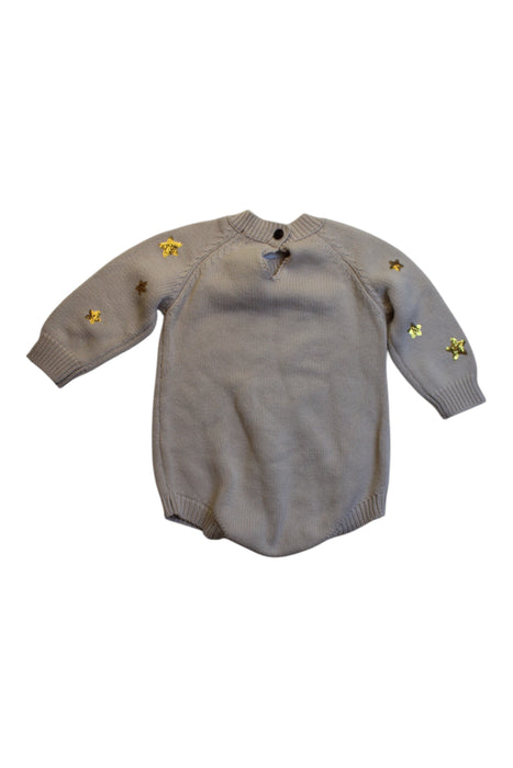 A Grey Long Sleeve Bodysuits from Niny Mini in size 6-12M for girl. (Back View)