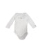 A White Long Sleeve Bodysuits from Tommy Hilfiger in size 3-6M for neutral. (Front View)