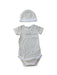 A Beige Short Sleeve Bodysuits from Chicco in size 3-6M for neutral. (Front View)