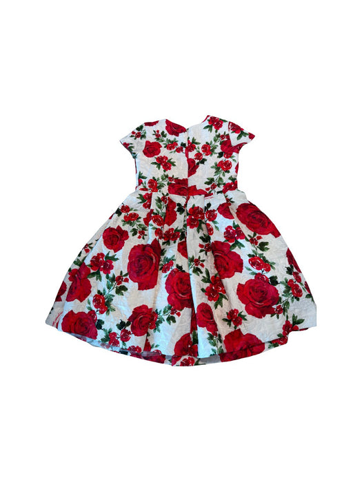 A Red Short Sleeve Dresses from Monnalisa in size 11Y for girl. (Back View)