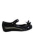 A Black Flats from Mini Melissa in size 5T for girl. (Front View)