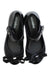 A Black Flats from Mini Melissa in size 5T for girl. (Back View)