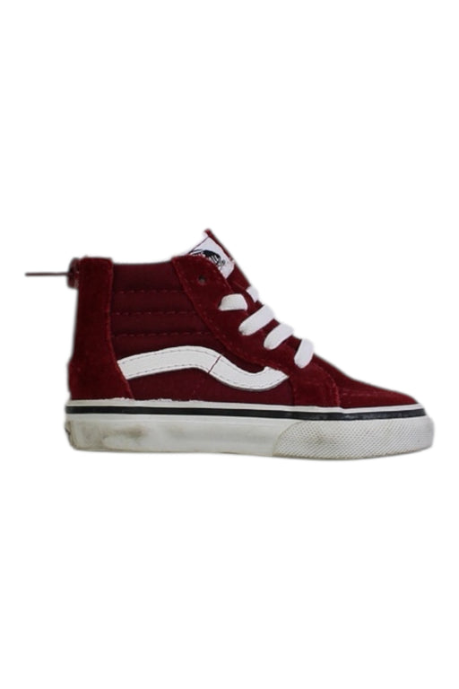 A Burgundy Sneakers from Vans in size 12-18M for boy. (Front View)