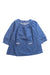 A Blue Short Sleeve Tops from The Little White Company in size 3-6M for girl. (Front View)