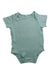 A Green Short Sleeve Bodysuits from Mori in size 6-12M for neutral. (Front View)