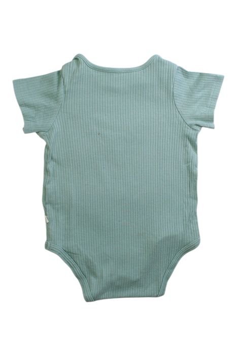 A Green Short Sleeve Bodysuits from Mori in size 6-12M for neutral. (Back View)