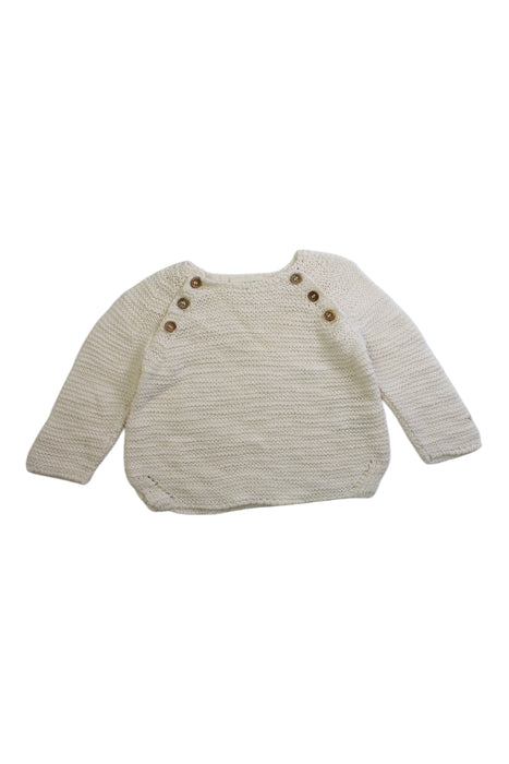 A Ivory Knit Sweaters from Nanos in size 3-6M for girl. (Front View)