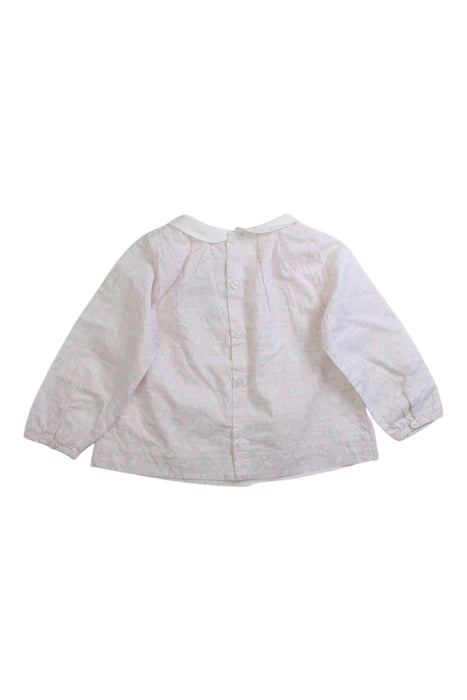 A White Short Sleeve Tops from Jacadi in size 6-12M for girl. (Back View)