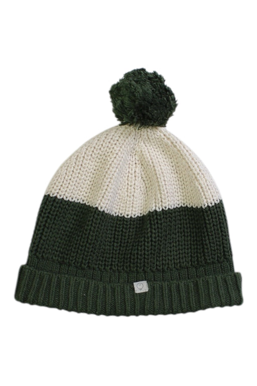 A Green Beanies from Mori in size 0-3M for neutral. (Front View)