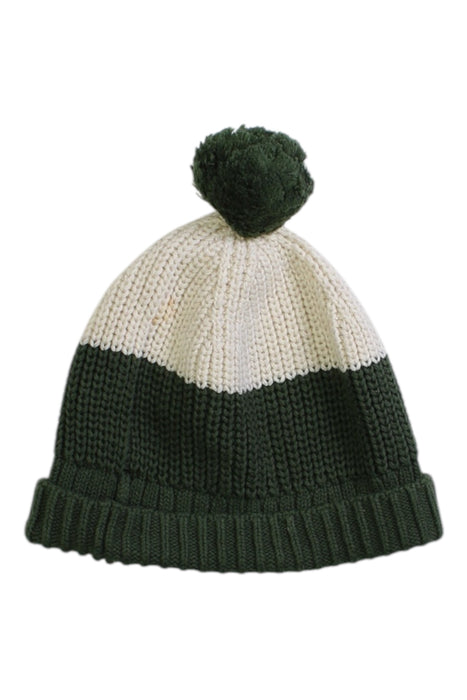 A Green Beanies from Mori in size 0-3M for neutral. (Back View)
