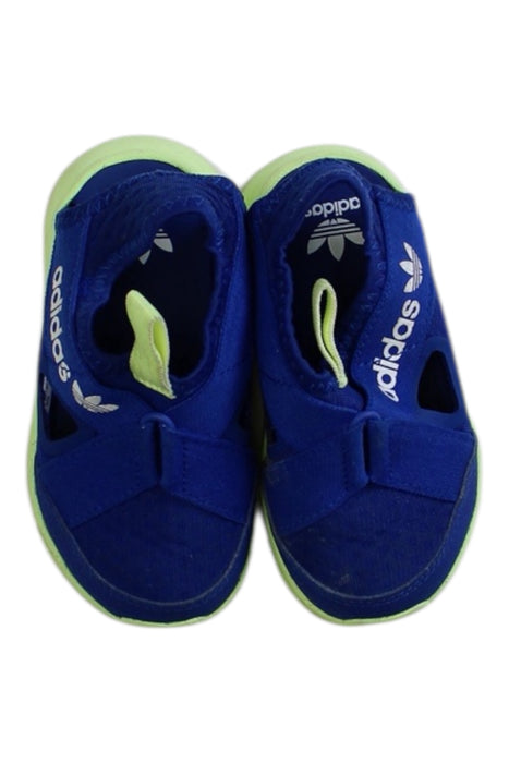 A Blue Slip Ons from Adidas in size 3T for neutral. (Back View)