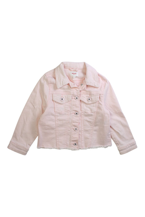 A Pink Lightweight Jackets from Seed in size 3T for girl. (Front View)