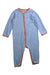 A Blue Onesies from Petit Bateau in size 2T for neutral. (Front View)
