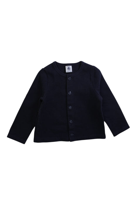 A Navy Cardigans from Petit Bateau in size 2T for girl. (Front View)