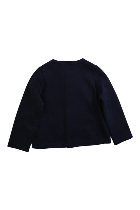 A Navy Cardigans from Petit Bateau in size 2T for girl. (Back View)
