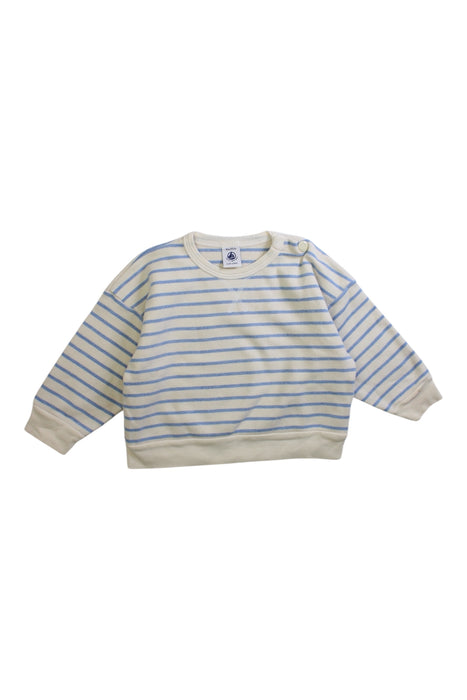 A White Crewneck Sweatshirts from Petit Bateau in size 12-18M for neutral. (Front View)