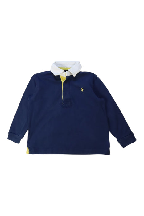 A Navy Long Sleeve Polos from Polo Ralph Lauren in size 2T for boy. (Front View)