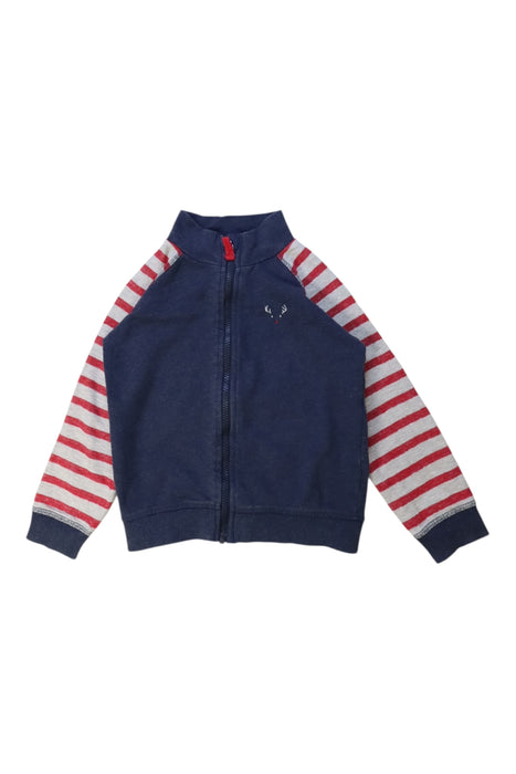 A Multicolour Zippered Sweatshirts from The Little White Company in size 4T for boy. (Front View)