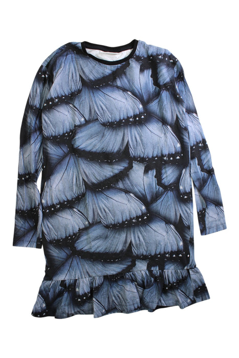 A Blue Long Sleeve Dresses from Molo in size 10Y for girl. (Front View)